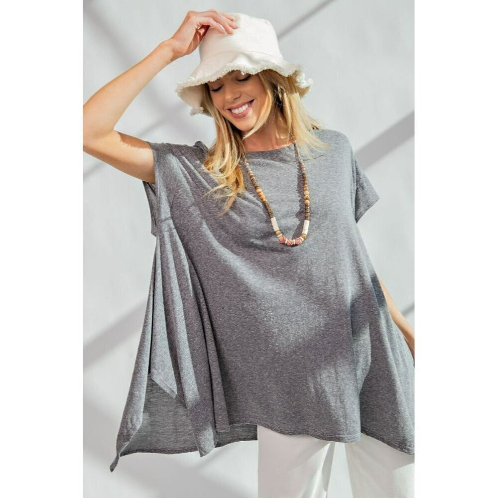 Weekender Legging Friendly Tunic Top in Smoke